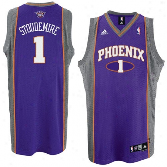 Phoenix Suns Jersey : Adidas Phoenix Suns #1 Amare Stoudemire Purple Road Swingman Basketball Jersey
