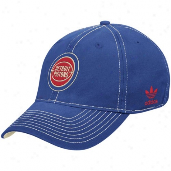Pistons Hat : Adidas Pistons Royal BlueM ulti Nba Champs Slouch Flex Fit Hat