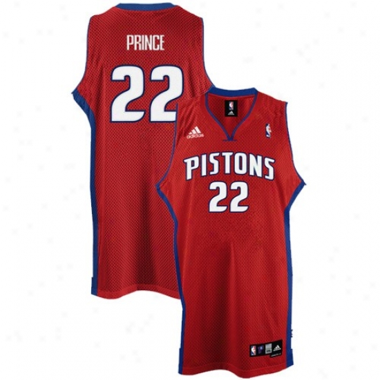 Pisgons Jerseys : Adidas Pistons #22 Tayshaun Prince Red 2nd Road Swingman Basketball Jerseys