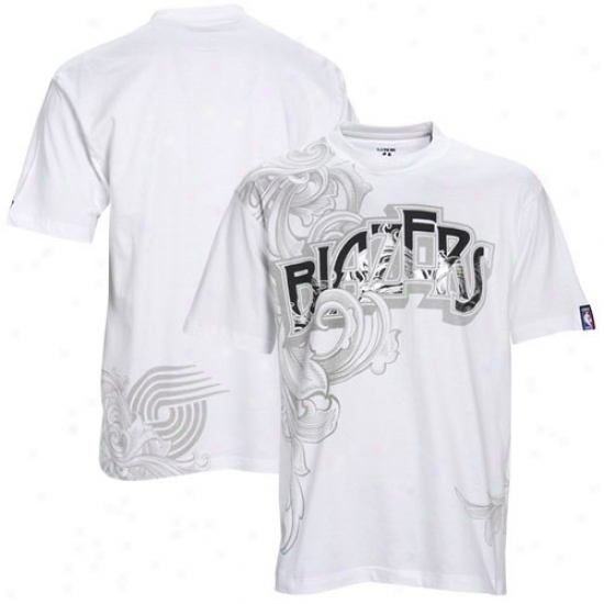 Portland Blazers Attire: Portland Blazers White Zeplin T-shirt