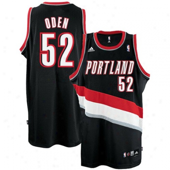 Portland Trail Blazer Jerseys : Adidas Portland Trail Blazer #52 Greg Oden Black Path Swingman Basketball Jerseys
