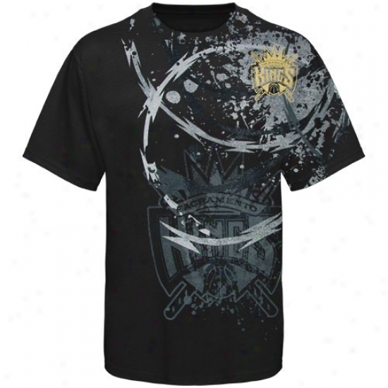 Sacramento King Attire: Adids Sacramento King Black Ice T-shirt