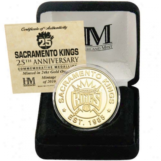 Sacramento Kings 25th Anniversary 24kt Gold Commemorative Coin