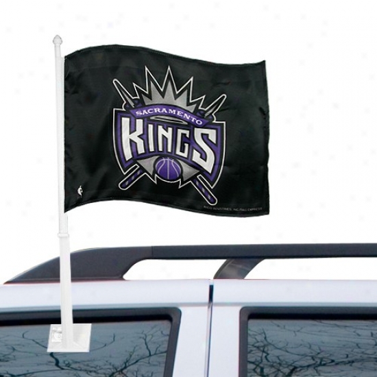 Sacramento Kings Flag : Sacramento Kings Black Car Flag