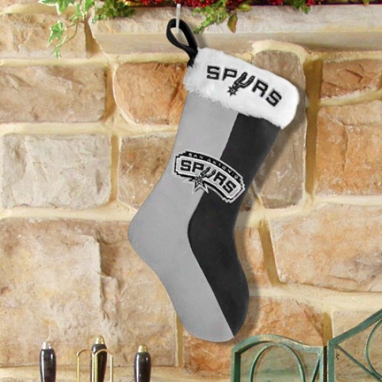 San Antonio Spurs Black-gray  Plush Stocking