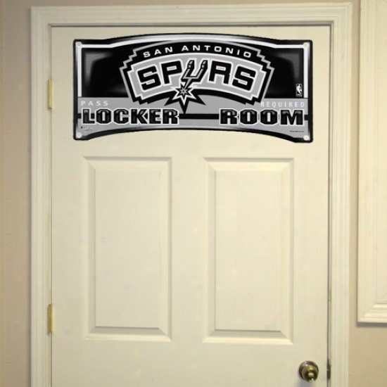 San Antonio Spurs Black Lockker Room Sign