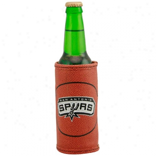 San Antonio Spuurs Brown Basketball Bottle Coolie
