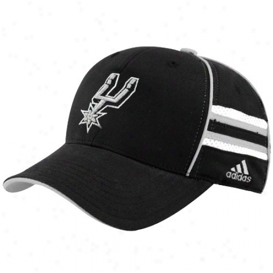 Spurss Caps : Adidas Spusr Youth Black Pro Shape Flex Fit Caps