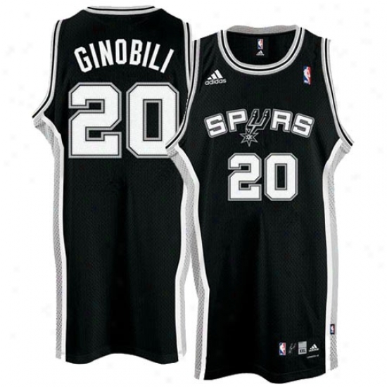 Spurs Jersey : Adidas Spurs #20 Manu Ginobili Youth Black Swingman Basketball Jersey