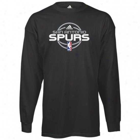 Spurs Shirt : Adidas Spurs Black Team Issue Long Sleeve Shirt