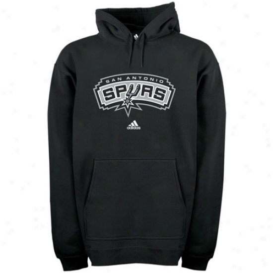 Spurs Sweat Shirts : Adidas Spurs Black Prime Logo Sweat Shirts