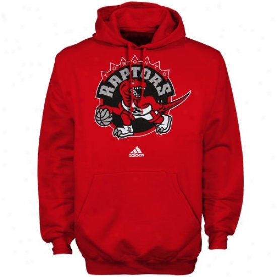 Toronto Raaptor Hoodie : Adidas Toronto Raptor Red Full Primary Logo Hoodie