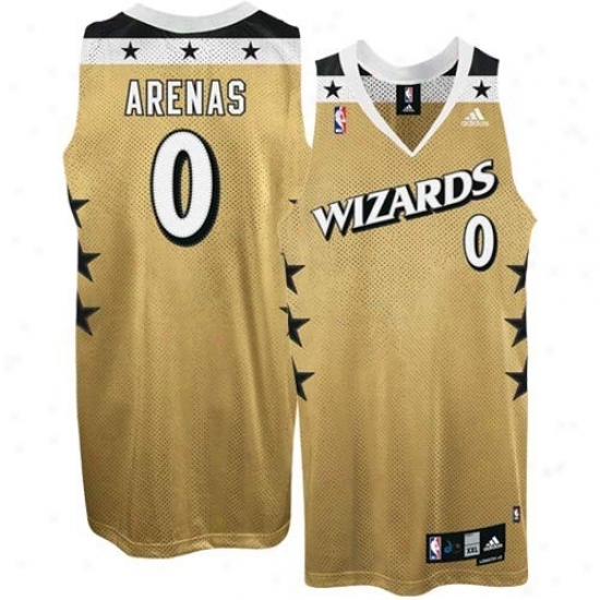 Washington Wizards Jersey : Adidas Wasington Wizards #0 Giobert Arsnas Gold Youth Alternate Color Swingman Jerqwy