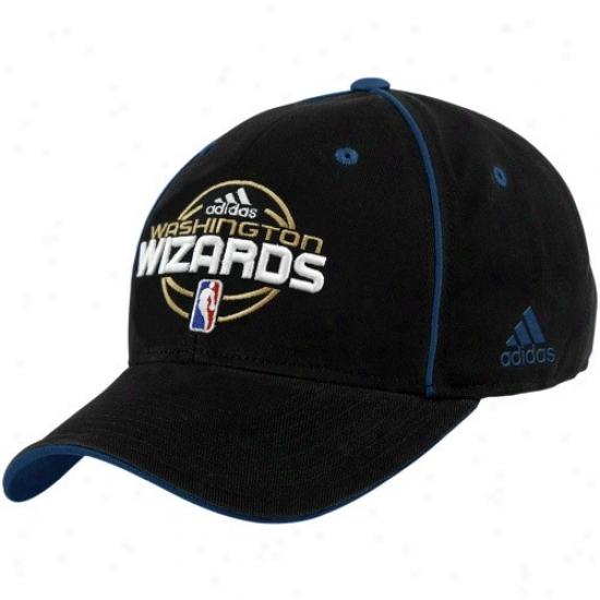 Wizards Hat : Adidas Wizards Black Team Colors Functionary Adjustabpe Hat
