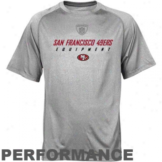 49er Shirt : Reebok Nfl Equipment 49er Ash Equipspeed Performance Shirt