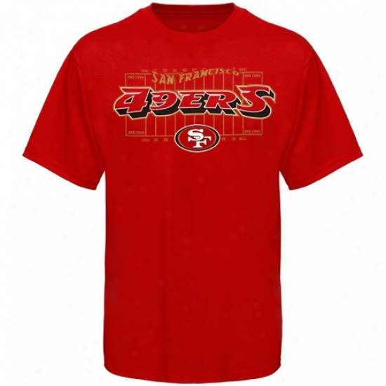 49ers T-shirt : Reebok 49ers Youth Principal Aerial Football Field T-shirt