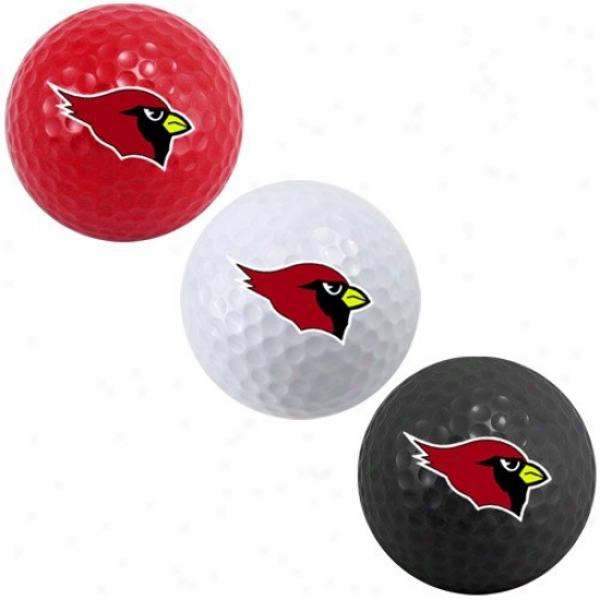 Arizona Cardinals 3-pack Team Color Golf Balls