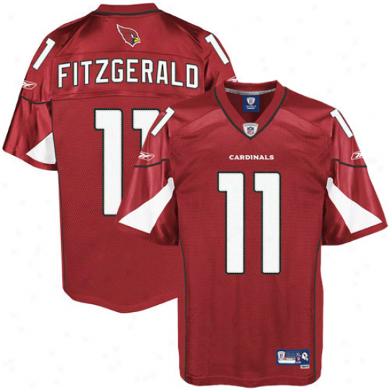 Arizona Cardinals Jersey : Reebok Larry Fitzgerald Arizona Cardinals Premier Tackle Twill Jersey - Cardinal Red