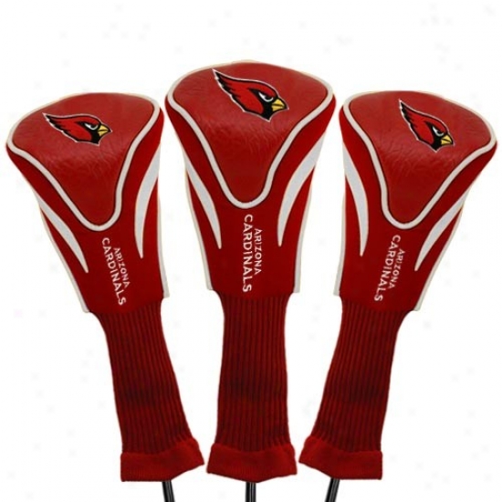 Arizona Cardinals Red Three-pack Golf Club Headcovers