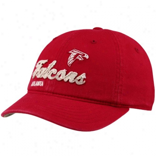 Atlanta Falcon Gear: Reebok Atlanta Falcon Ladies Red Charlie Slouch Adjustable Hat