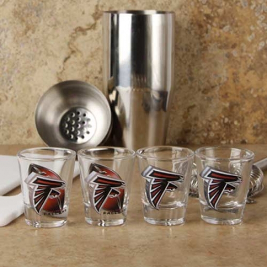 Atlanta Falcons 4-pack Enhanced High Defining Design Shot Glass Set