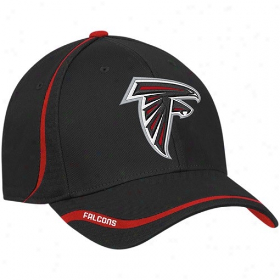 Atlanta Falcons Hat : Reebok Atlanta Falcons Black Coaches Flex Hat
