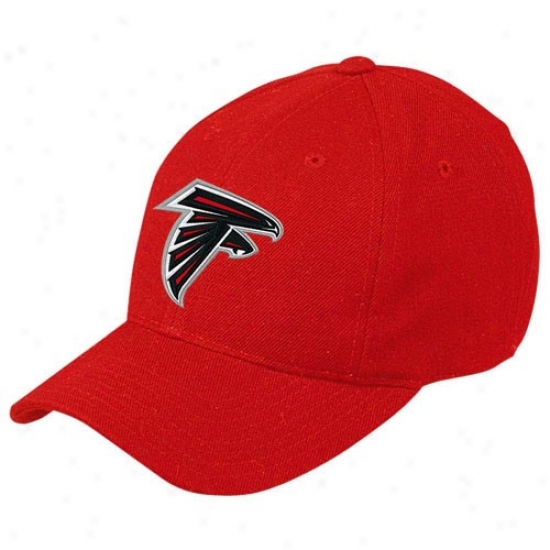 Atlanta Falcons Hats : Reebok Atlanta Falcons Red Basic Logo Wool Blend Adjustable Hatw