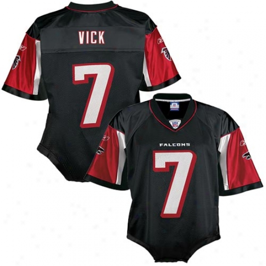 Atlanta Falcons Jersey : Reebok Nfl Equipment Atlanta Falcons #7 Michael Vick Black Infant One-piece Repljca Football Jersey