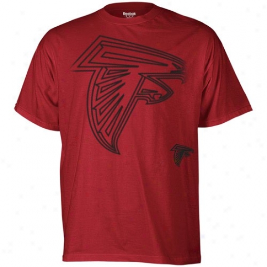 Atlanta Falcons Shirt : Reebok Atlanta Falcons Red Huge Logo Shirt