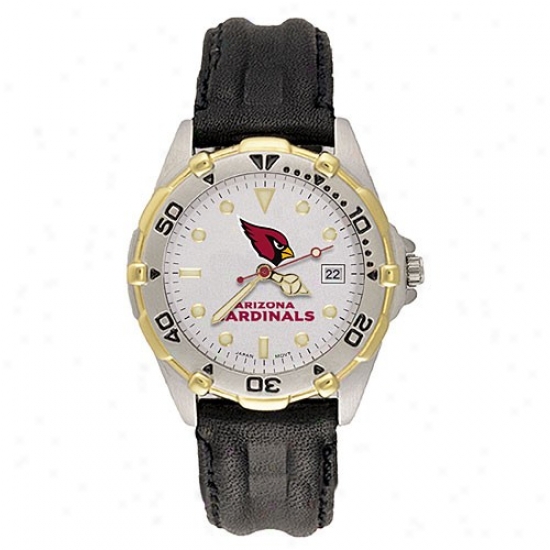 Az Cardinal Watch : Az Cardinal Men's All-star Watch With Black Leather Band