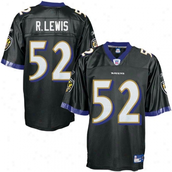 Baltimore Raven Jersey : Reebok Nfl Equipment Baltimore Prey #52 Ray Lewis Black Alternate Replica Football Jerse6
