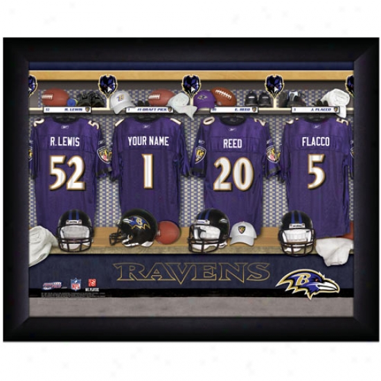 Baltimore Ravens Customized Locker Room Black Framed Photo