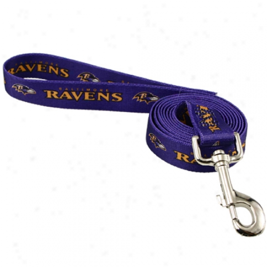Baltimore Ravens Purple 6' Leash