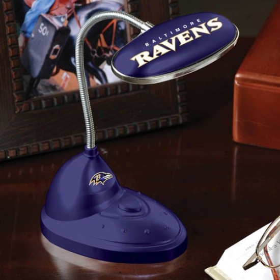 Baltimore Ravens Purple Led Desk Lamp
