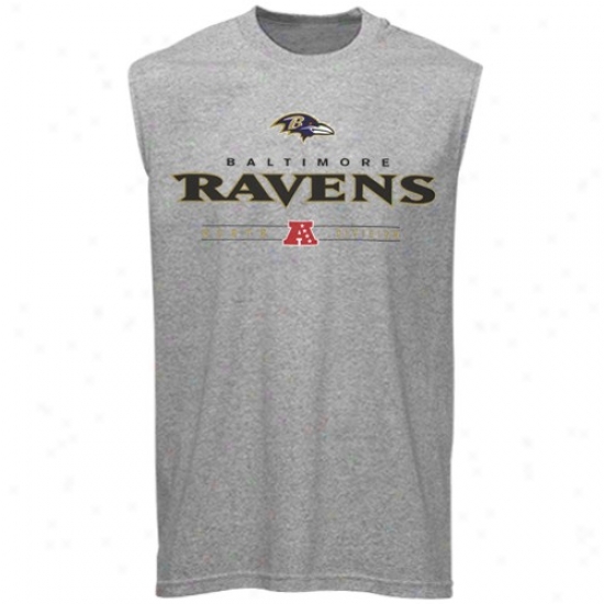 Baltimore Ravens T-shirt : Baltimore Ravens Steel Gray Critical Victory Sleeveless T-shirt