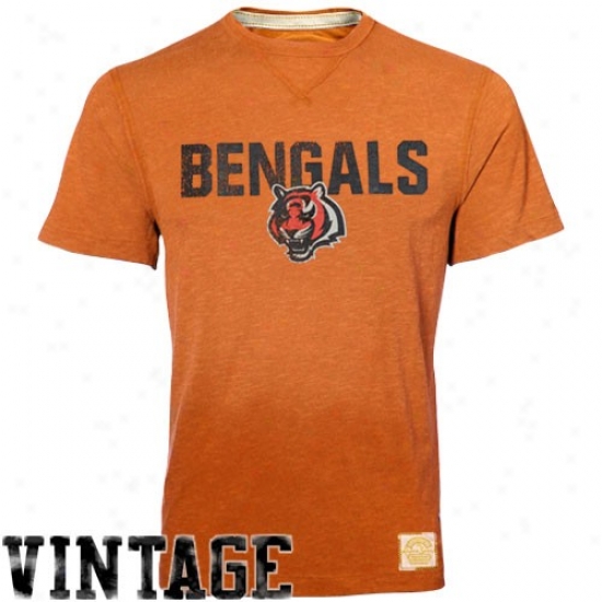 Bengals Apparel: Reebok Bengals Orange Legacy Vintage Premium T-shirt
