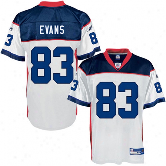 Bills Jersey : Reebok Nfl Equipment Bills #83 Leeward Evans White Replica Football Jersey