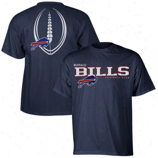 Bills T-shirt : Reebok Bills Navy Blue Ballistic T-shirt