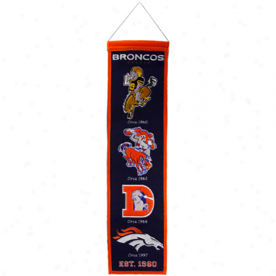 Broncos Flags : Broncos Navy Blue Heritage Flags