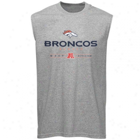Broncos Shirts : Broncoa Steel Gray Critical Victory Sleeveless Shirts
