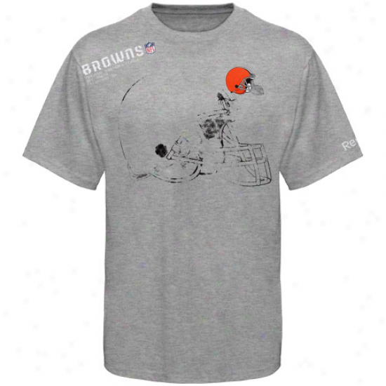 Browns T Shirt : Reebok Browns Youth Ash Sideline Stealthiness T Shirt