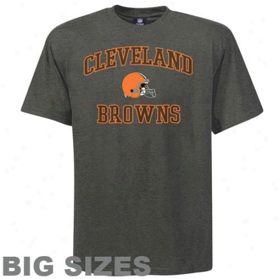 Browns Tshirts : Browns Charcoal Heart And Soul Big Sizes Tshirts