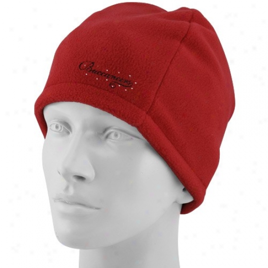 Buccaneers Hats : Reebok Buccaneers Ladies Red Cover fleecily Beanie