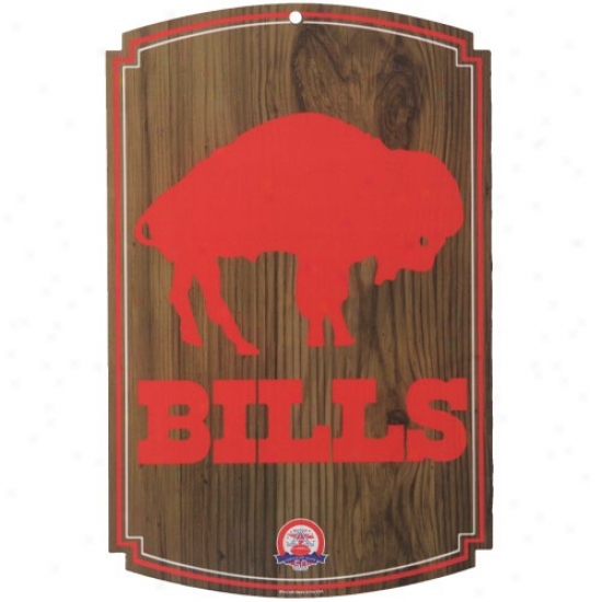 Buffalo Bills Afl Retro Wood Sign