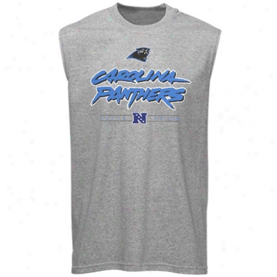 Carolina Panther Apparel: Carolina Panther Steel Gray Critical Victory Sleeveless T-shirt