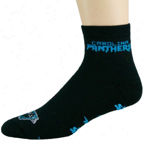 Carolina Panthers Black Slipper Socks
