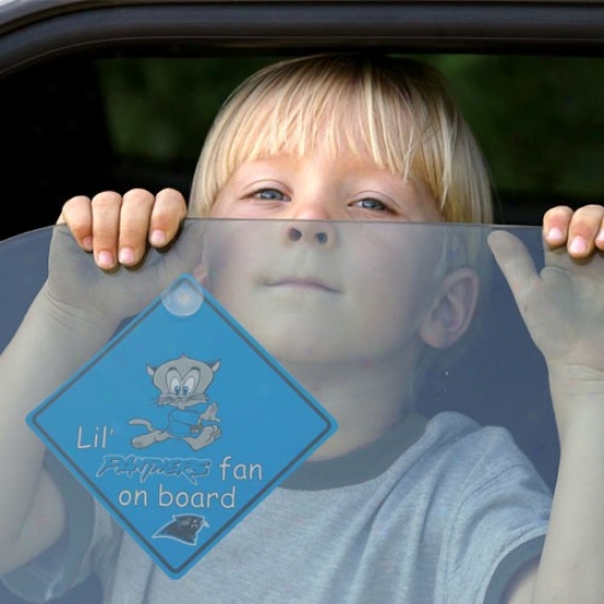 Carolina Panthers Lil' Fan On Board Car Sign