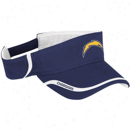 Chargers Gear: Reebok Chargers Navy Blue 2010 Coaches Adjustable Visor