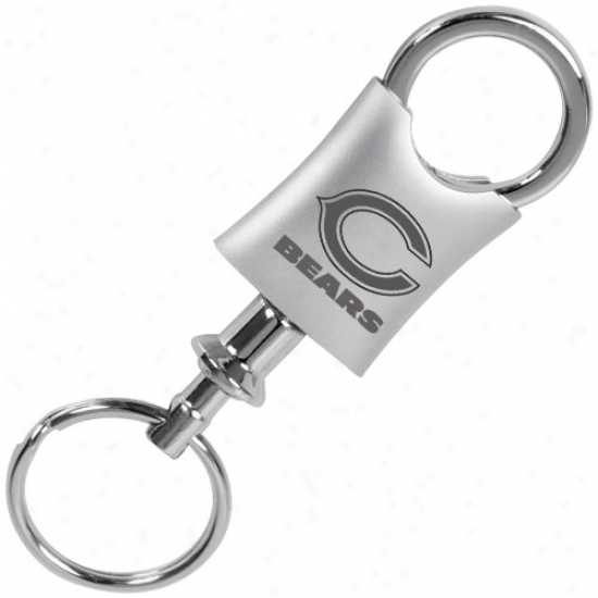 Chicago Bears Brushed Metal Valet Keychain