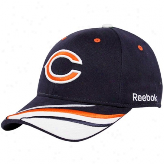 Chicago Bears Caps : Reebok Chicago Bears Navy Blue Collage Adjustable Caps